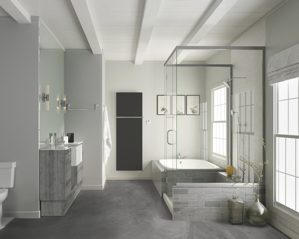 Rendering Fina Lean Bar Decorative radiator Front view