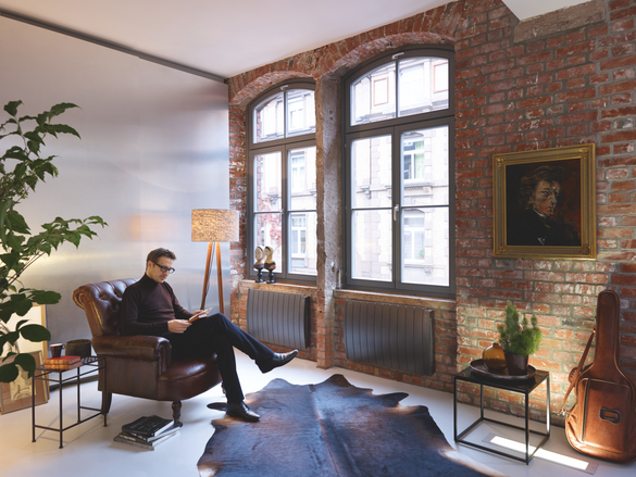 Rendering Farë Tech Decorative radiator Front view