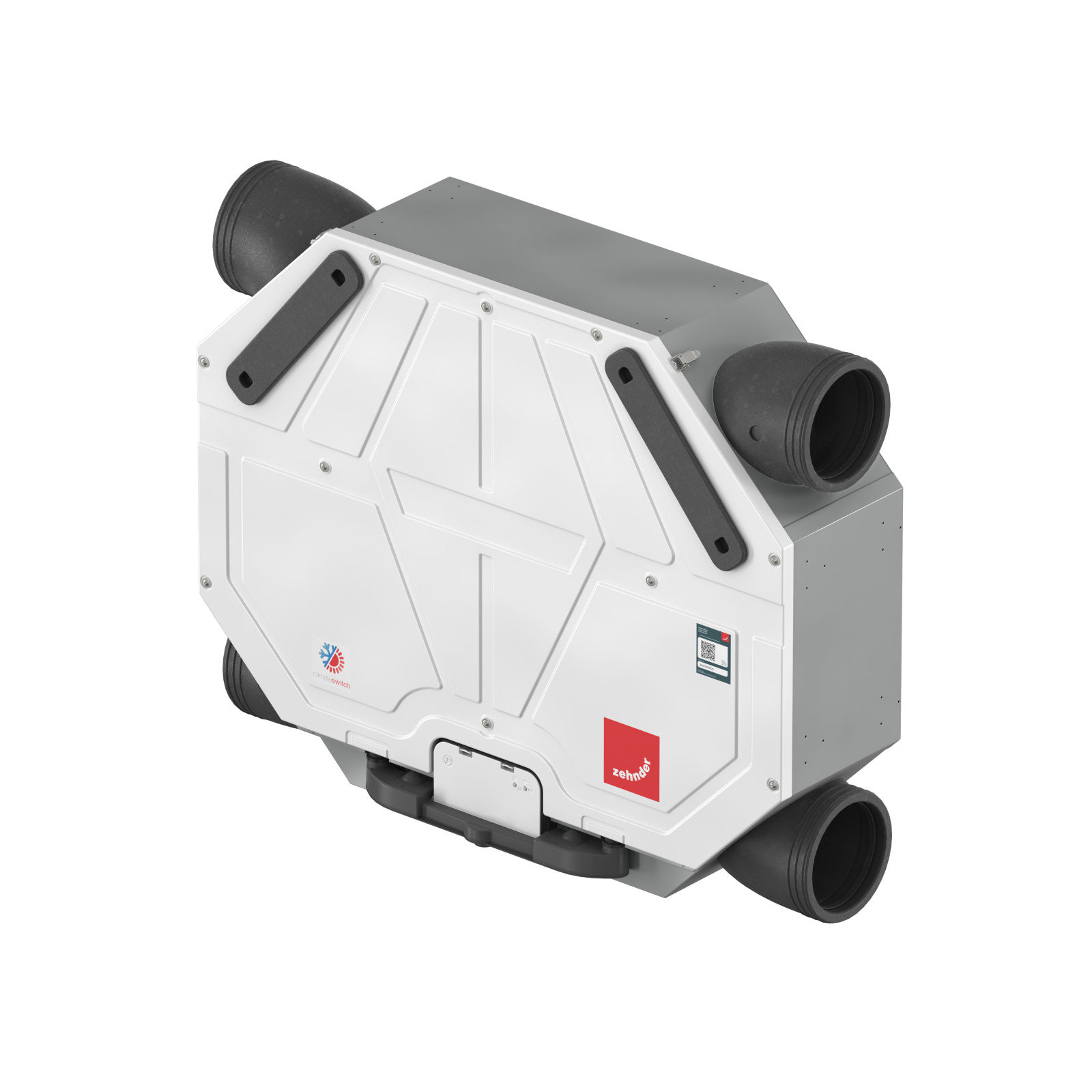 Cut-Out Zehnder ComfoAir Flex 250 Comfortable indoor ventilation Angled view