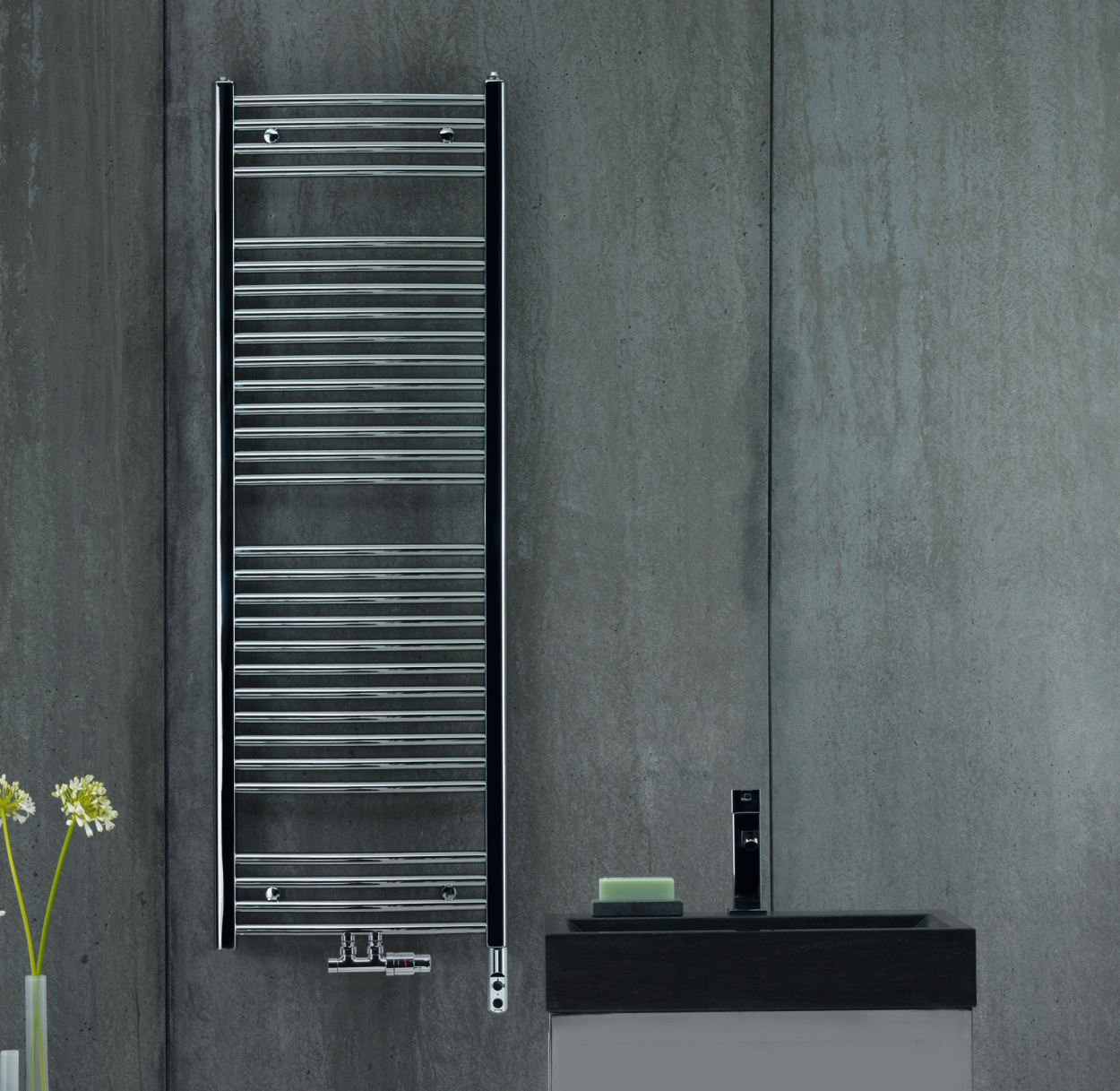Rendering Aura Bow Decorative radiator Front view