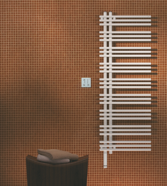 Rendering Zehnder Yucca Asym Decorative radiator Front view
