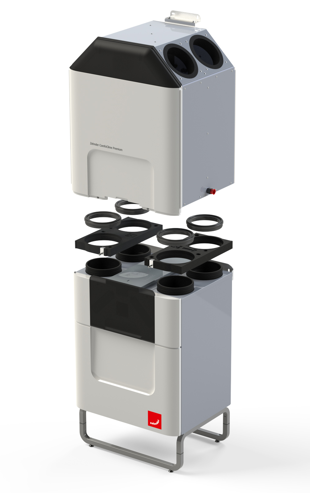 Zehnder ComfoClime 36 jako flexibilní nadstavba na větrací jednotce Zehnder ComfoAir Q600 ST