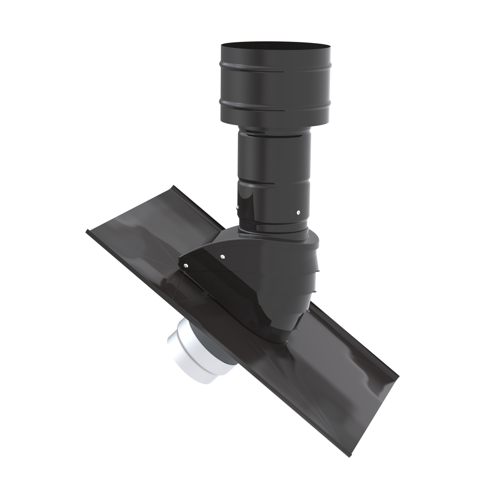 Cut-Out Zehnder ComfoEdge roof terminal Comfortable indoor ventilation Angled view