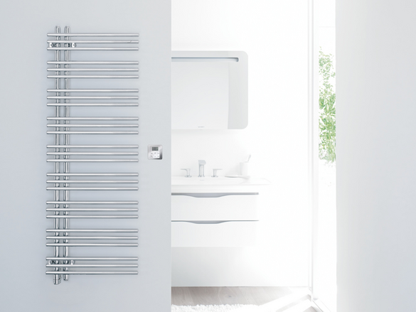 Rendering Zehnder Yucca Asym Decorative radiator Front view