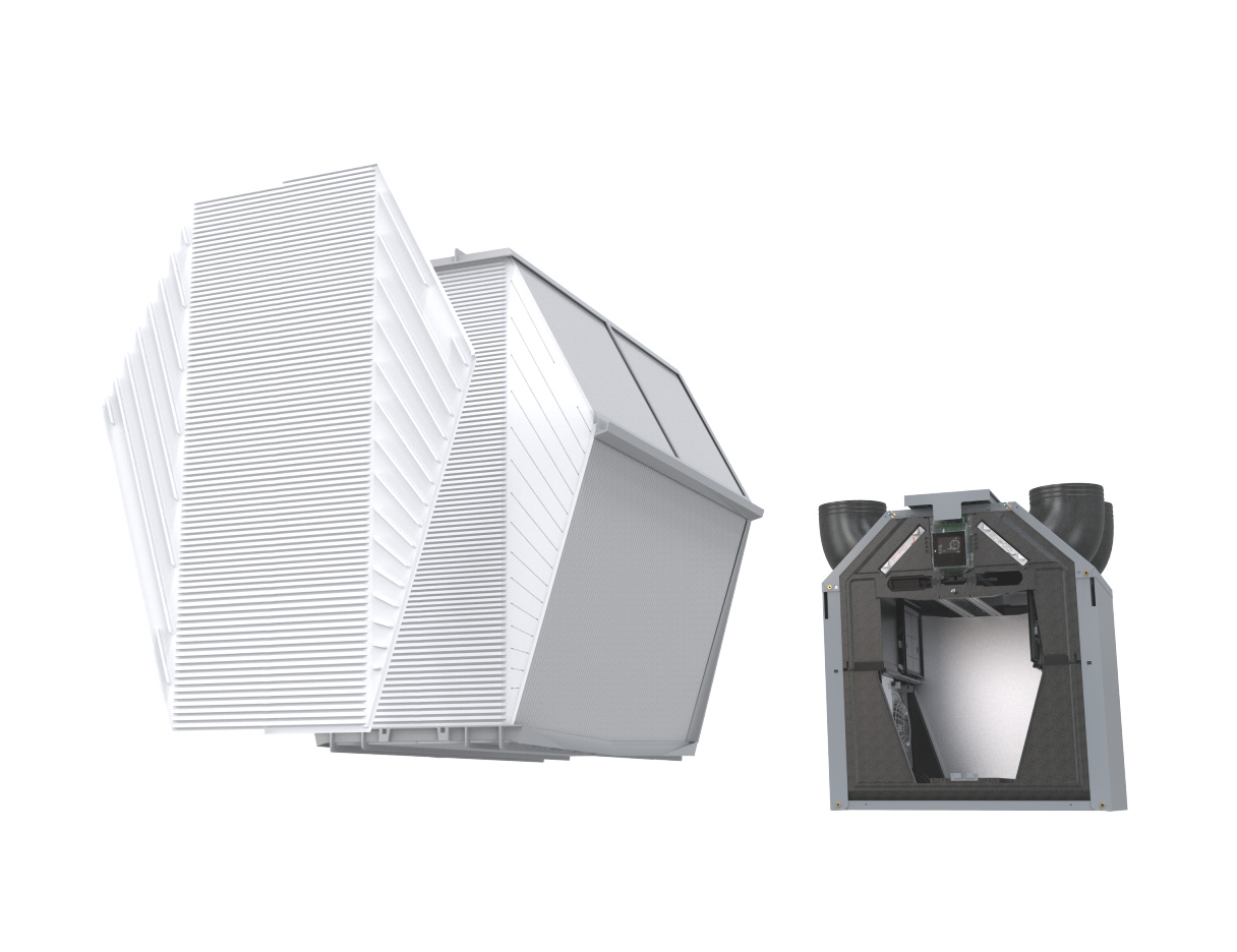 Unikátní výměník tepla ve tvaru diamantu.