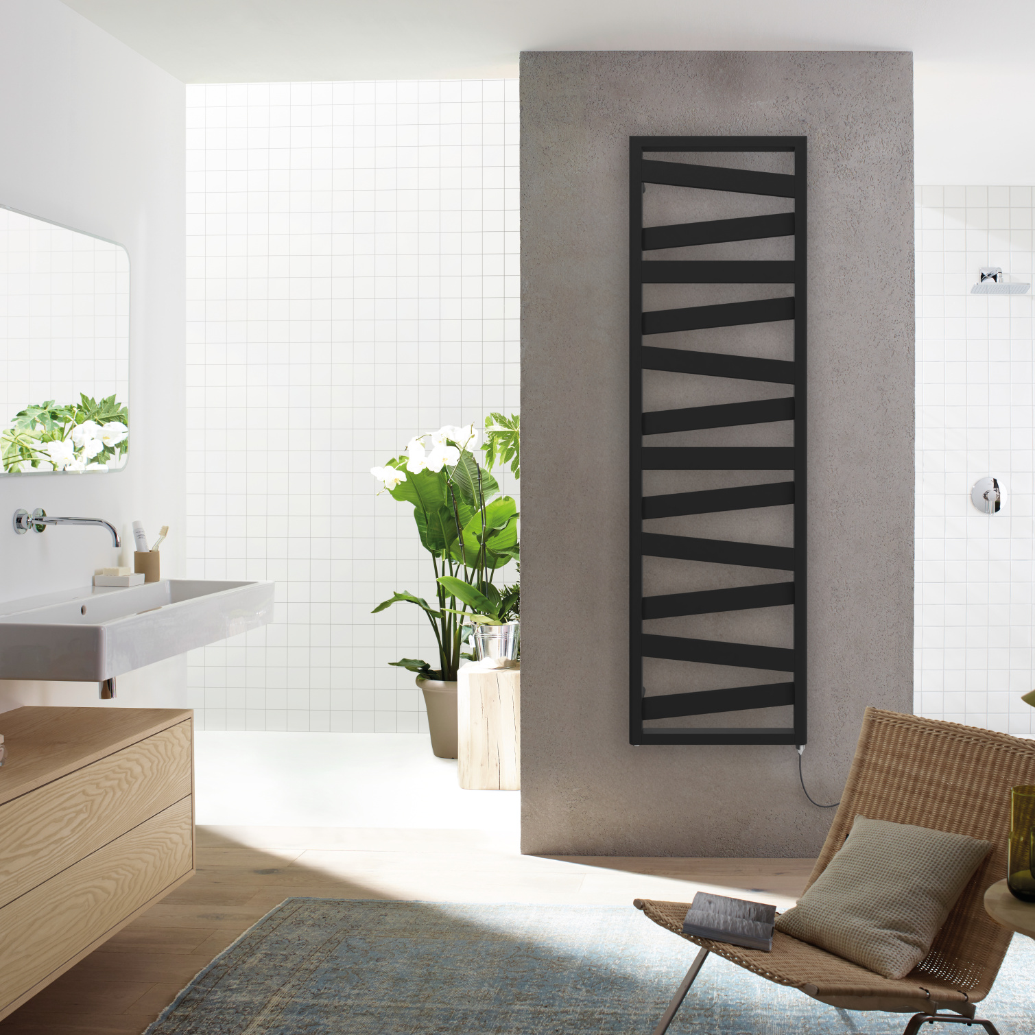 Rendering Immersion Heater Easy (IHE) Decorative radiator Front view