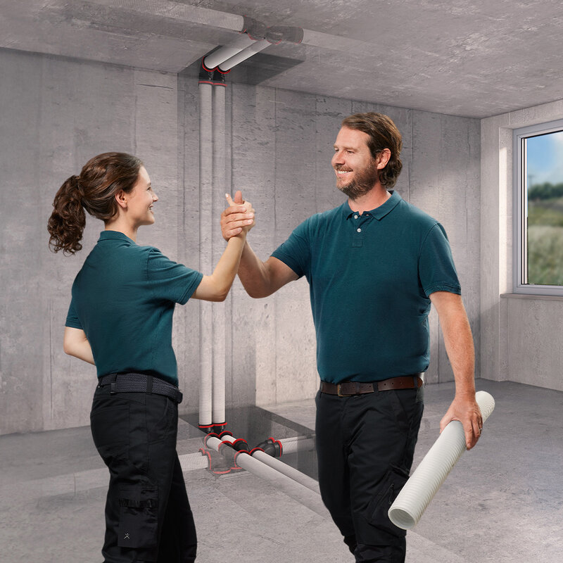 Zehnder RapidLock - moderní způsob spojení rozvodů vzduchu.