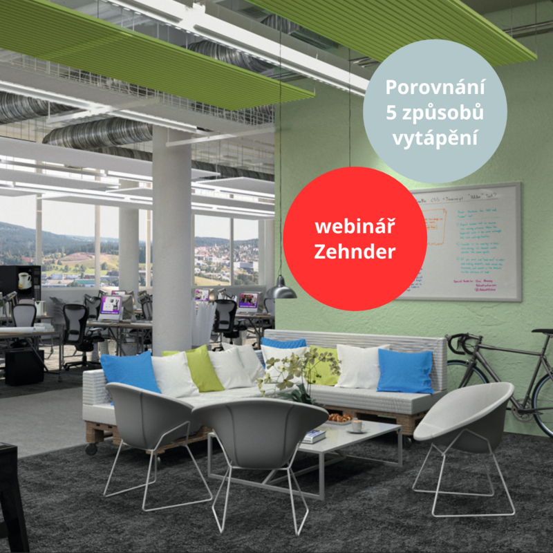 Webinář Zehnder | Stropní vytápění a chlazení | Porovnání spotřeby energie, emisí CO2 a nákladů