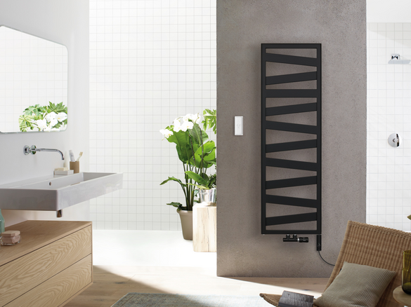 Rendering Zehnder Ribbon Decorative radiator Front view