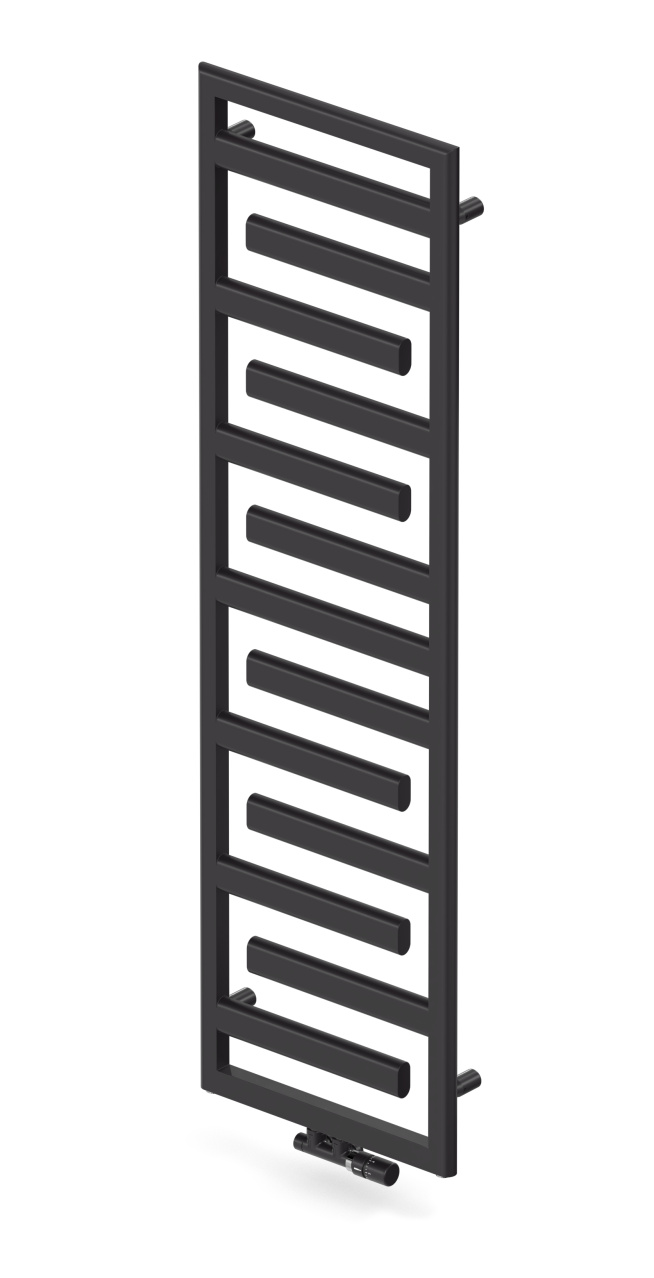 Koupelnový radiátor Zehnder Tetris v barvě Traffic Black