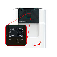 Ovládání větrací jednotky Zehnder na displeji je základním způsobem řízení systému větrání