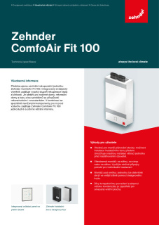 Zehnder_CSY_ComfoAir-Fit-100_TES_CZ-cz